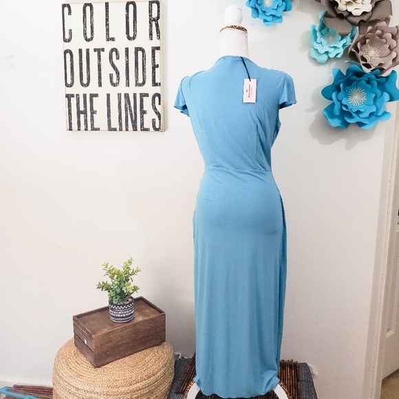 ⭐HP⭐ JUICY COUTURE DRESS BABY BLUE RUFFLE HIGH LOW - Picture 7 of 12